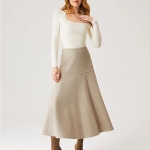 OGL Tan A-Line Women's Skirt